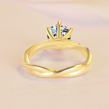 Fashion 1 Karat Moissanite Sterling Silver S925 Ring